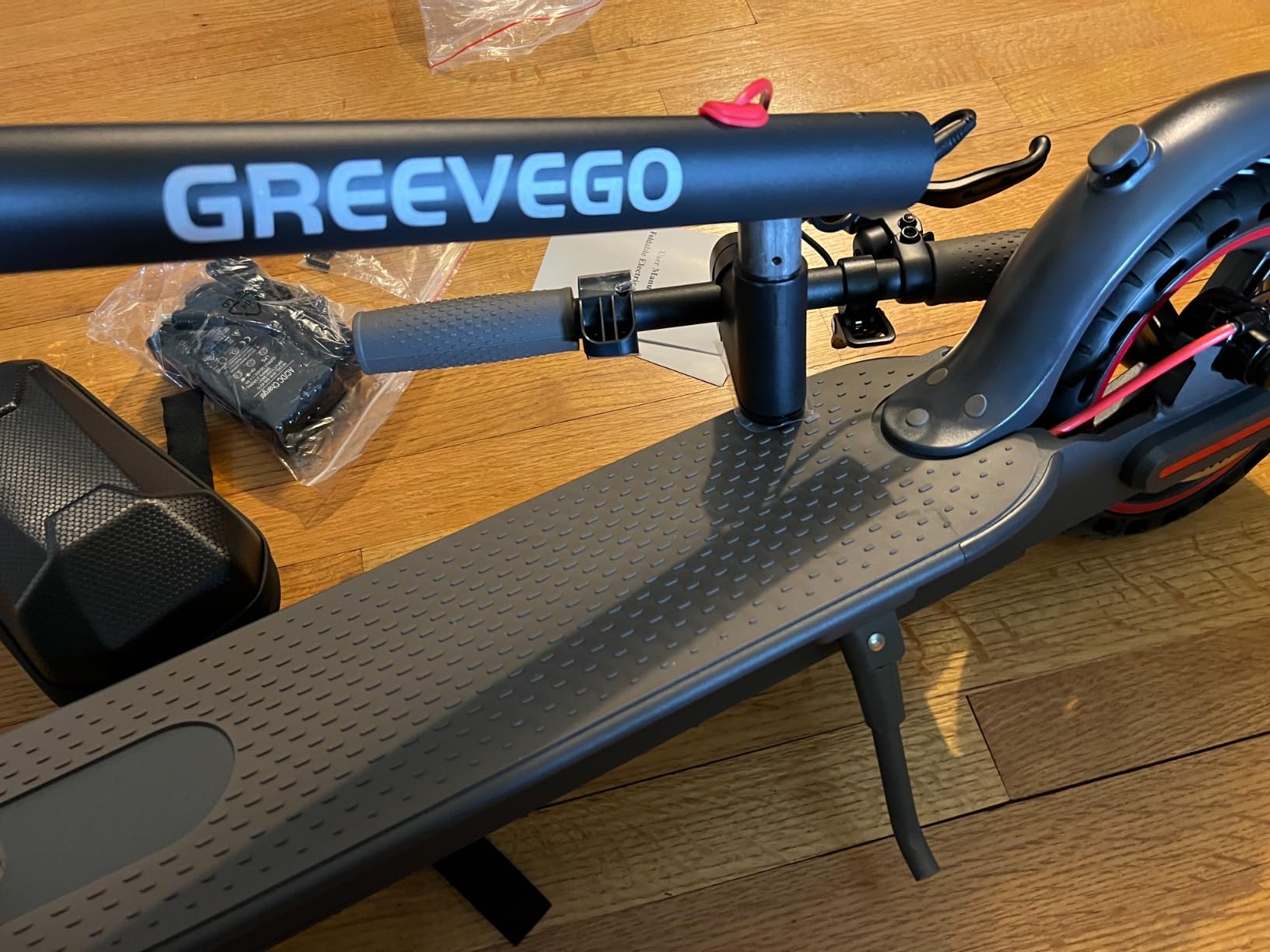 Greevego electric scooter rider photo 3